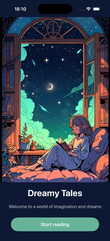 Dreamy Tales welcome screen